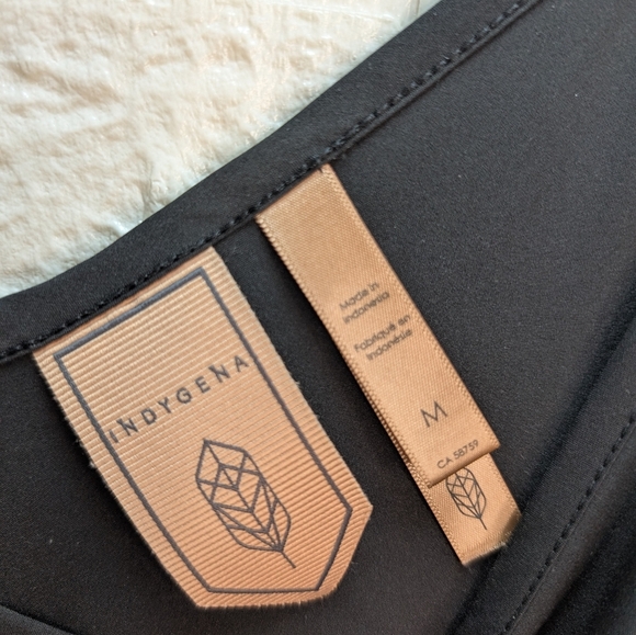 204.indygena Black Asymmetrical Sleeveless Dress - Picture 3 of 8